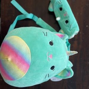 Squishmallow Nicole backpack with bonus pencil case.